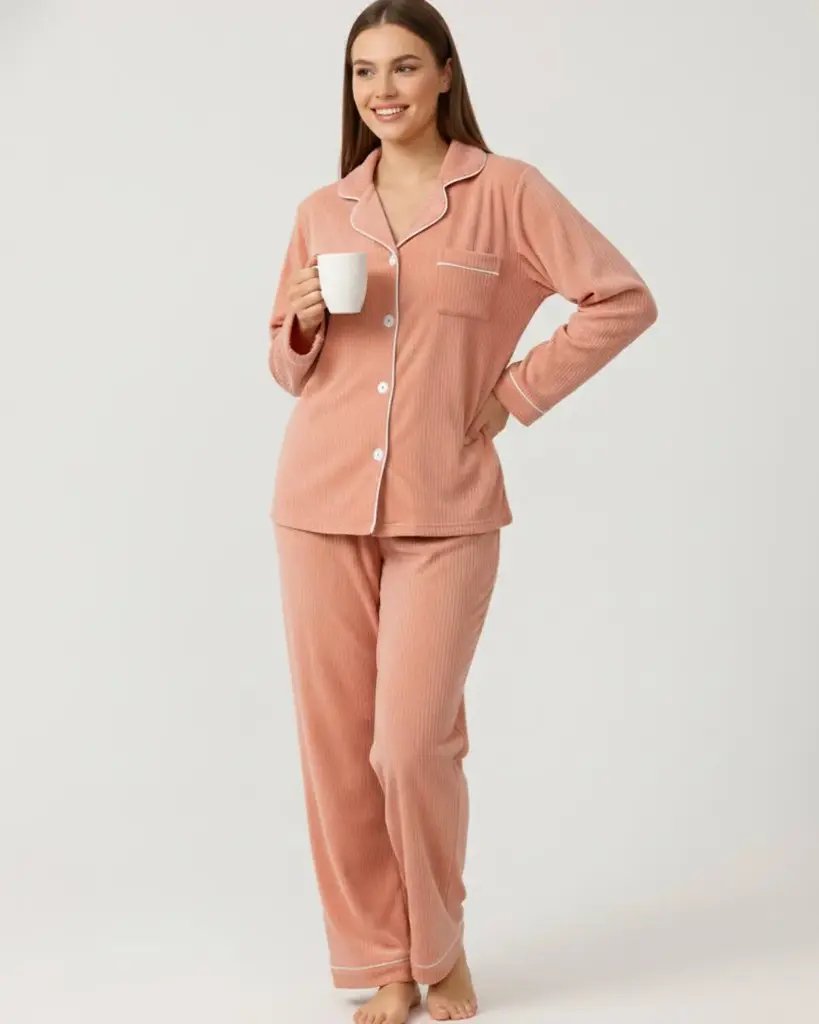 E4562 Classic Velvet Winter Pajamas (M)