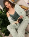 3-Piece Striped Cotton Lounge Set