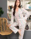 Classic Butterfly Striped Cotton Pajamas