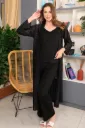 Cotton Pajama Set with Striped Robe