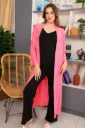 Cotton Pajama Set with Striped Robe