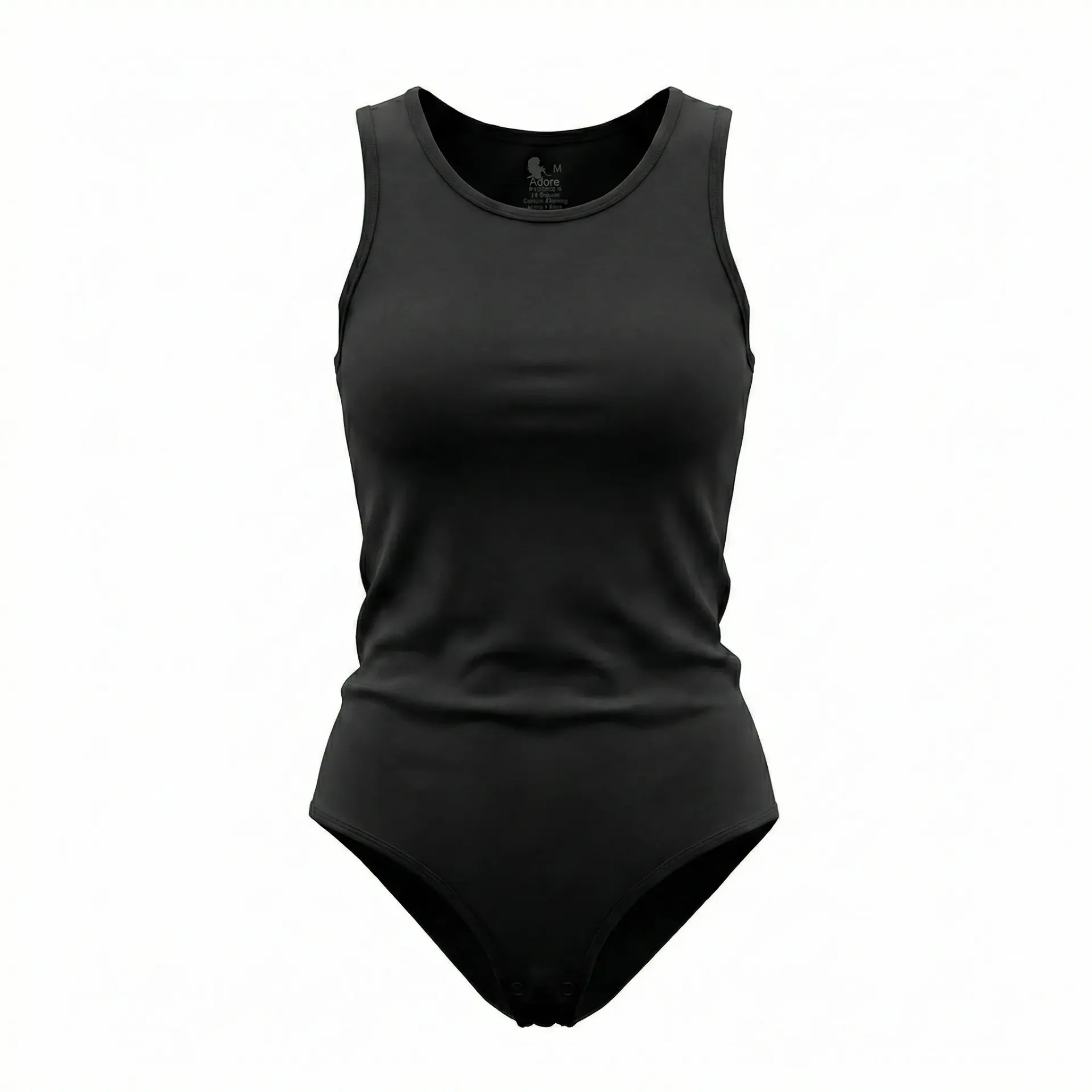[A2001-09] Body Suit Wide Strap (M, اسود)