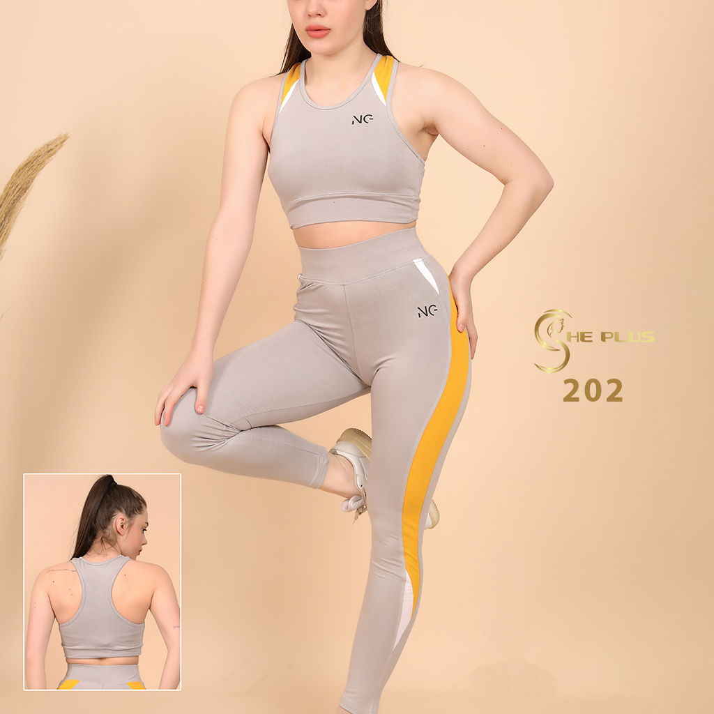 NG202 Cotton Sportwear Set (فضي, M)