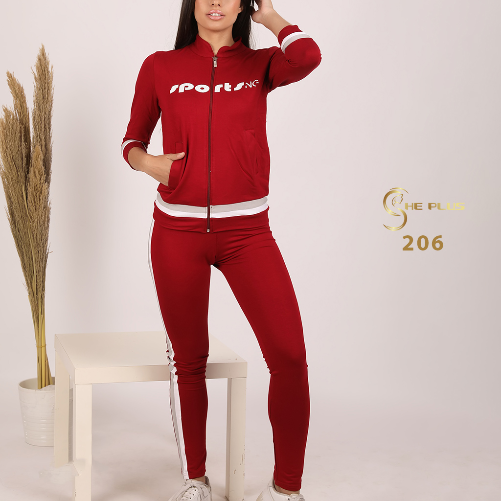 NG206 Cotton Sportwear Set (نبيتي, M)