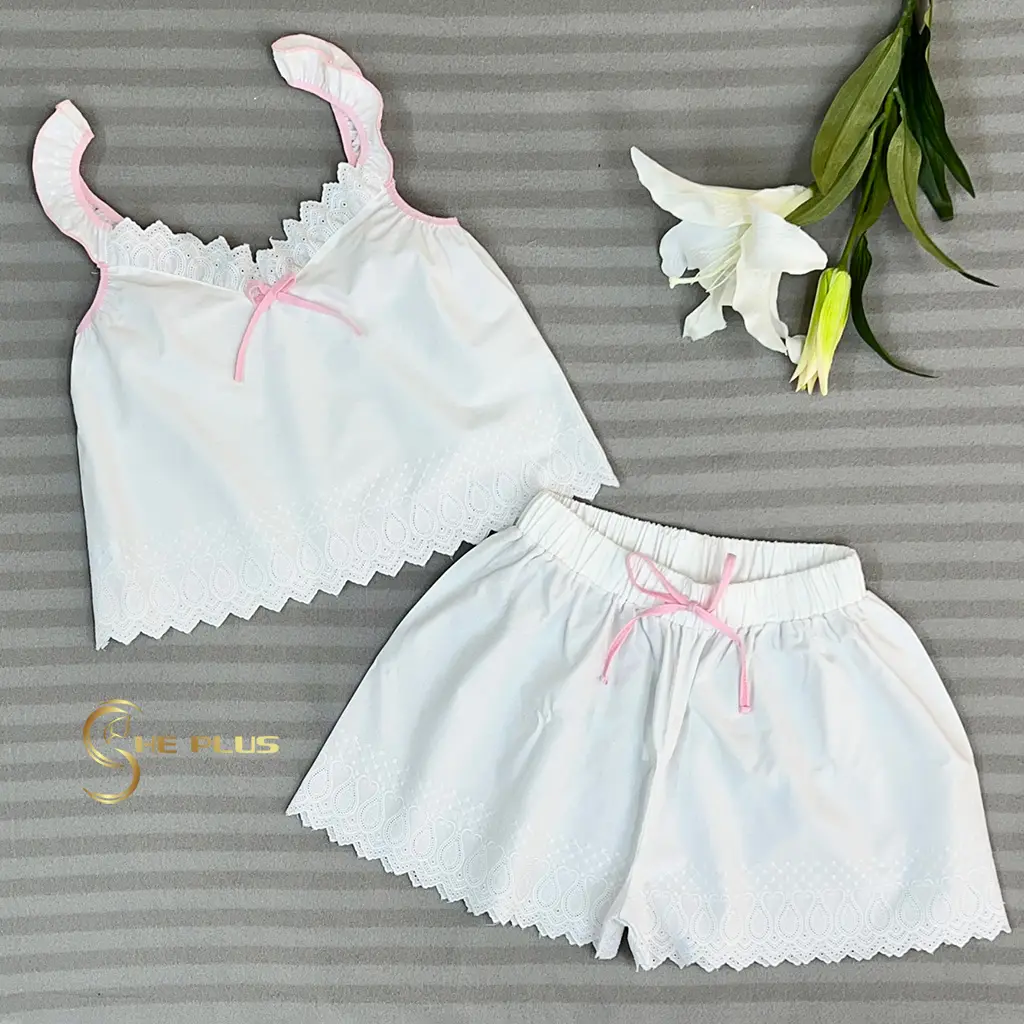 E4475 Embroidered Pajama