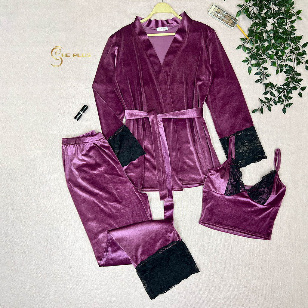 E4498 Velvet Pajama and robe