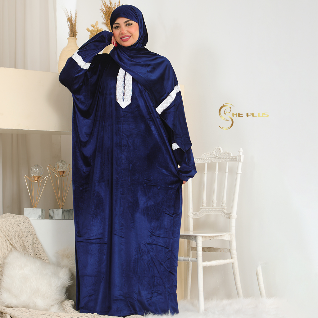 E6003 Free Size Eyelet Embroidered Velvet Isdal