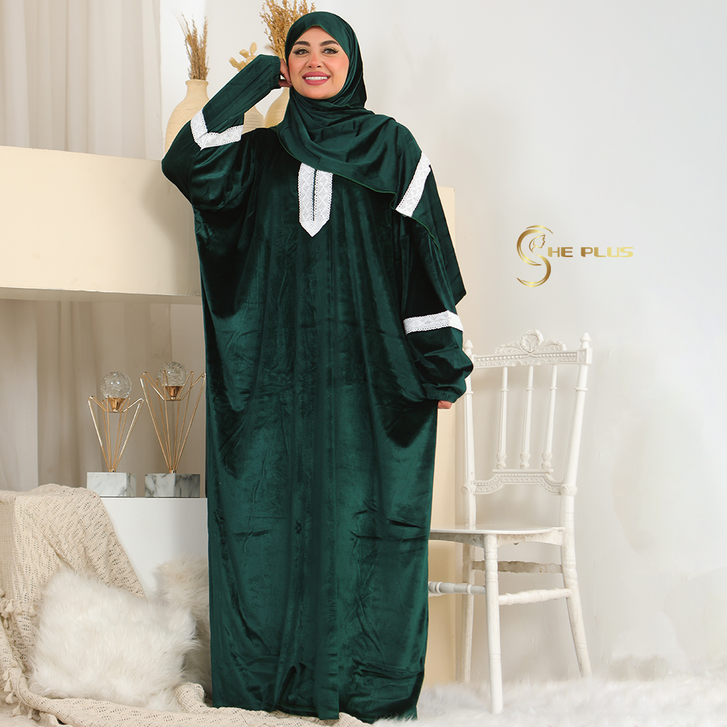 E6003 Free Size Eyelet Embroidered Velvet Isdal