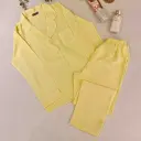 E4468 بيجامة كلاسيك كتان سادة