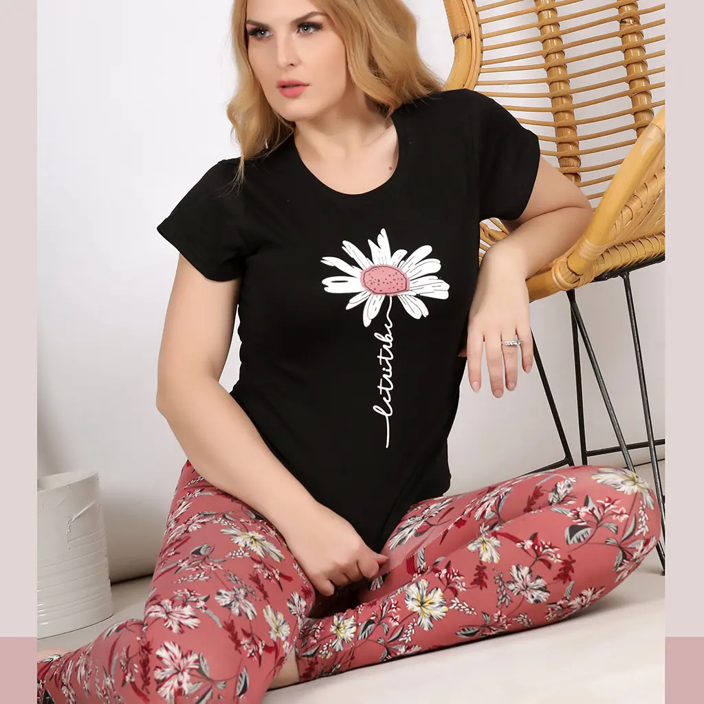 E4416 Summer Pajama (اسود, M)