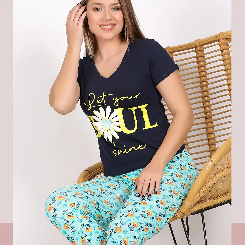 E4414 Pentacore Pajama Let your soul shine (كحلي, M)