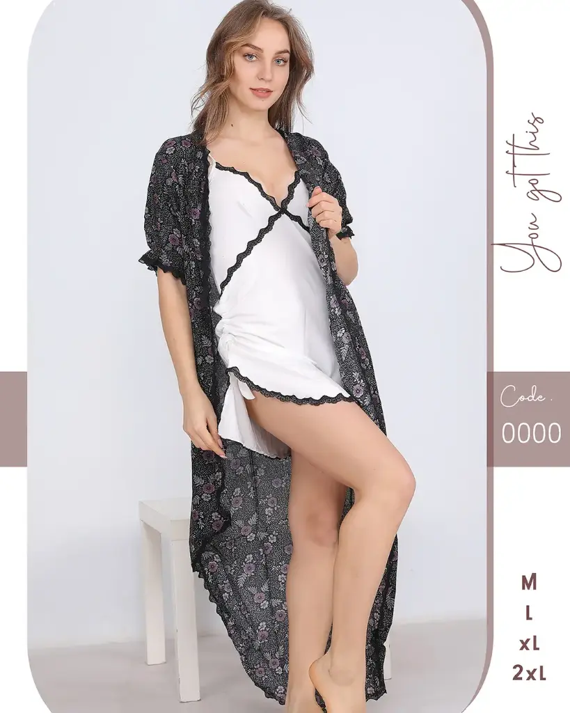 E0147 Cotton night shirt & Robe