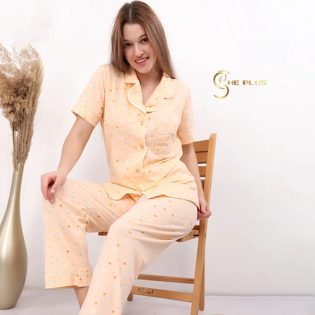 E4513 Classic Cotton Pajama Small Circles