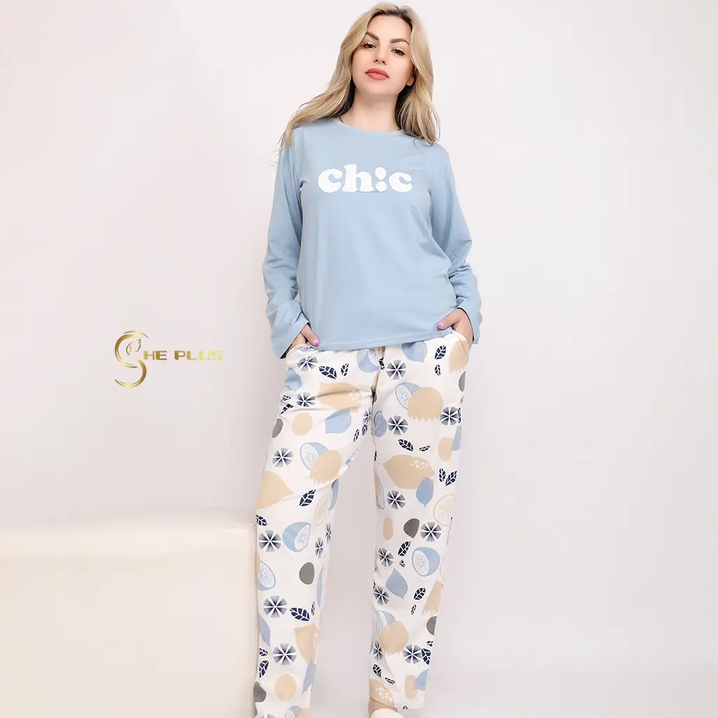 E4520 بيجامة بنطلون قطن Chic