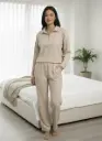 E4524 بيجامة جاكار - سوستة و لياقة