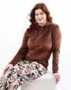 E4547 Hooded Sweatshirt Pajamas - Leaf Print