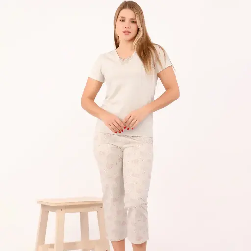 E4460 Panta-court Cotton Pajama