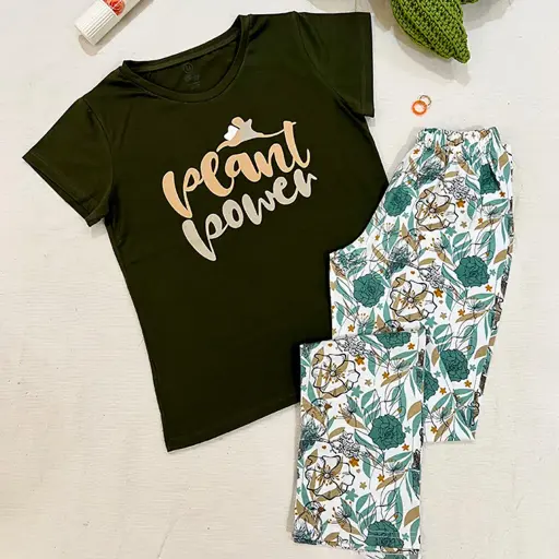 E4464 Cotton Pajama Plant Power