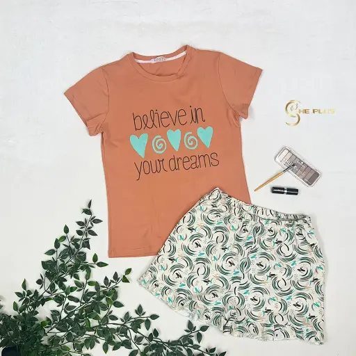 E4510 Cotton Pajama Believe in your dreams